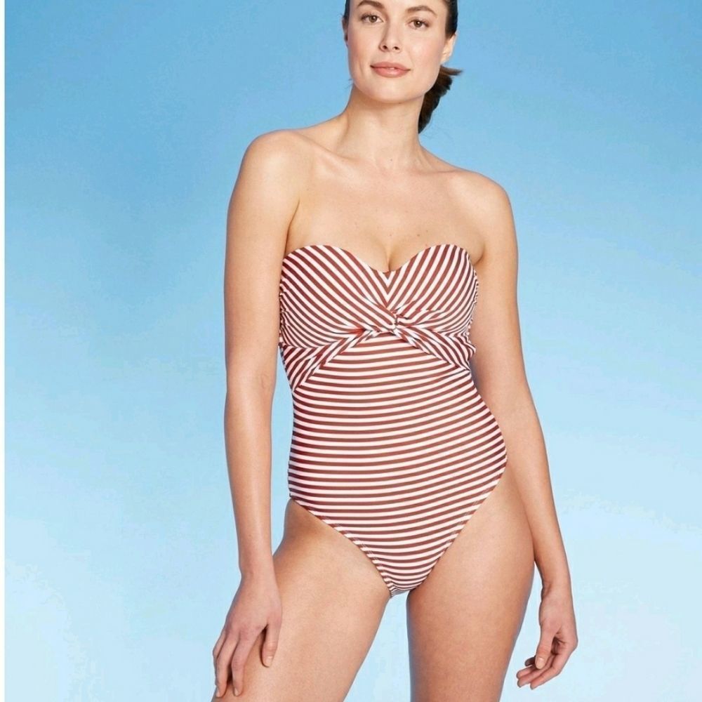 Womens twist bandeau one piece - Picture 2 of 2